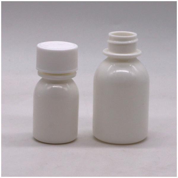 Quality Child Resistant Lid Container 60ml PE White Oral Liquid Medicine Bottle for for sale