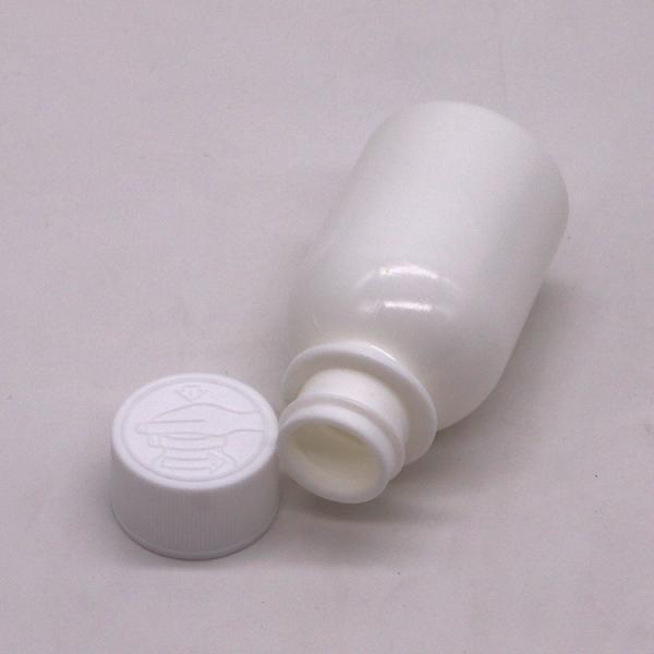 Quality Child Resistant Lid Container 60ml PE White Oral Liquid Medicine Bottle for for sale