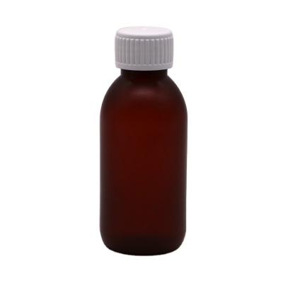China 120ml Cough Syrup Round Liquid Frost Plastic Bottle Container for Medical Waste for sale
