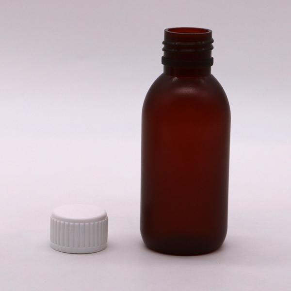 Quality 120ml Cough Syrup Round Liquid Frost Plastic Bottle Container for Medical Waste for sale