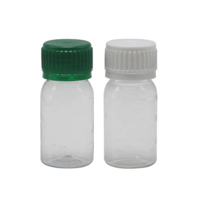 China Botelha de 30 ml de medicamento líquido oral PET branco com tampa de segurança e impressão em tela à venda