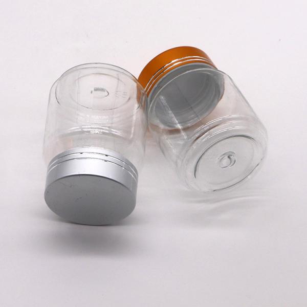 Quality 70ML PET Food Grade Delicate Plastic Capsule Pill Bottle with Gold Silver Cap for sale