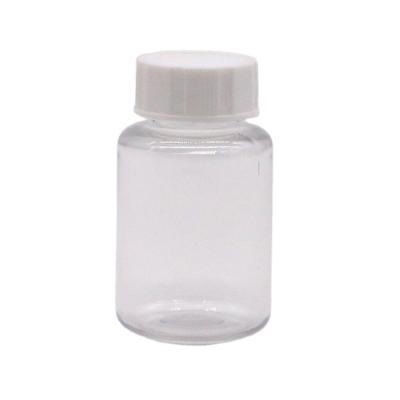 China Garrafa de plástico PET transparente de 25 ml para armazenar comprimidos de medicamentos de forma segura e segura à venda