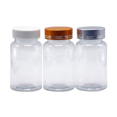 China 100ml/3.4oz Forma redonda Customizado PET plástico cápsula de cápsula frasco para armazenamento de medicamentos à venda
