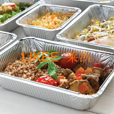 China Picnic Aluminum Foil Container Rectangular For Feezer Oven Microwave for sale