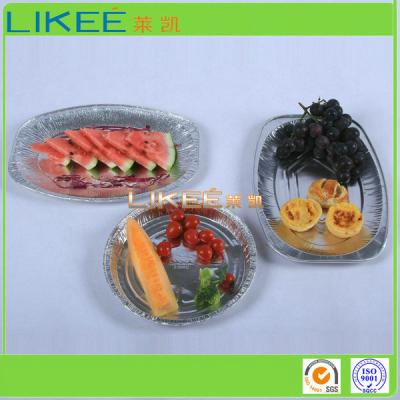 China Picnic Oval Aluminum Tray Feezer Safe Oven Safe Strong Barrier for sale
