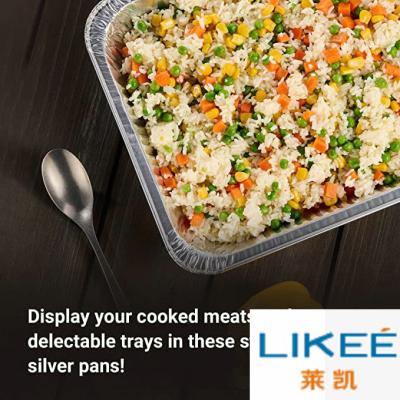 China Envases de comida de aluminio desechables Apto para microondas Apto para horno en venta
