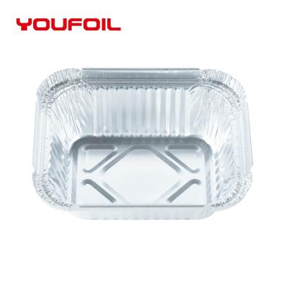 China Disposable Rectangular Aluminum Foil Container Eco Friendly 1 LB Foil Pan for sale
