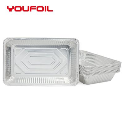 China Barbecue  Disposable Aluminum Foil Pan Full Size Pan Clean Surface Nontoxic for sale