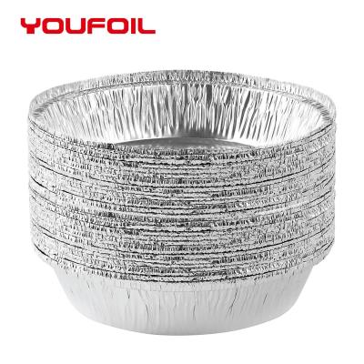 China 7 Inch Round Aluminium Foil Container Disposable Aluminum Foil Pan With Lid for sale
