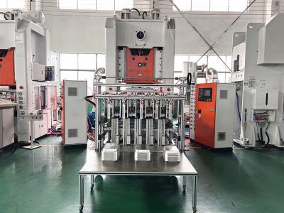 China Full Size Aluminium Container Making Machine  PLC Control With 5 Caivities for sale