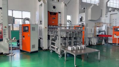 China 75pcs Per Minute Working Stroke  Aluminium Food Container Making Machine 5 Cavities for sale