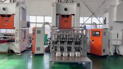 China 4 Ways 0.8Mpa Aluminium Foil Container Making Machine Aluminium Packing Box Machine for sale
