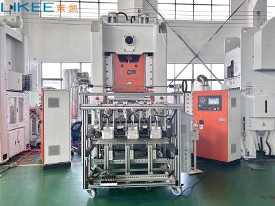 중국 안전 문 자동적인 유형 알루미늄 호일 식품 용기 생산 라인을 가진 최고 안전 수준 판매용