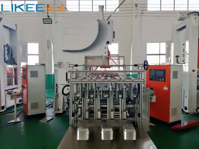 China Aanpasbare Embossing Aluminium Foil Container Making Machine Mitsubishi PLC Control Te koop
