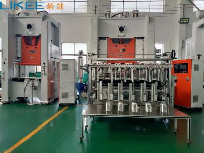 China HIGH Speed Mitsubishi PLC Controlled System Aluminium Foil Food Container Making Machine for sale