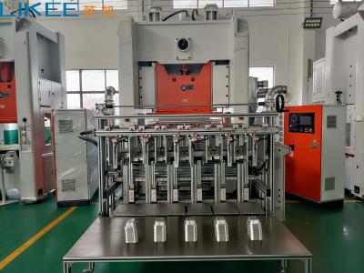 China Electric  5~6 Cavities Aluminum Foil Tray Making Machine With Widen And Thicken Structure for sale
