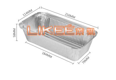China Disposable 3004 Aluminium Take Out Containers 6A Foil Containers With Lids for sale