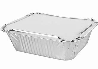 China 8389 No Peculiar Smell Aluminium Silver Foil Container Food Packaging for sale