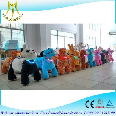 China Hansel coin operated plush animal New Product Animal Zoo Ride Happy Rides Zoo Animal Scooter for sale
