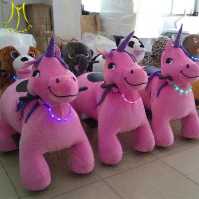 China Hansel amusement park walking plush electric unicorn animal ride for sale for sale