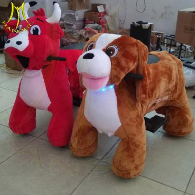China Hansel amusement park walking games kids unicorn motorized plush animal for sale