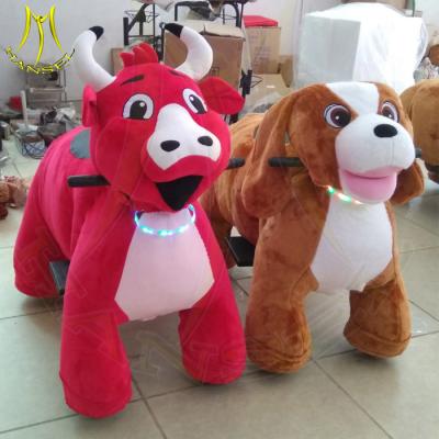 China Hansel amusement park kids electric mountable plush motorized animal for sale
