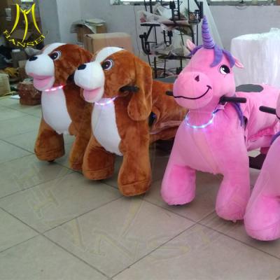 China Hansel shopping mall walking electric animal large plush ride toy animal for sale