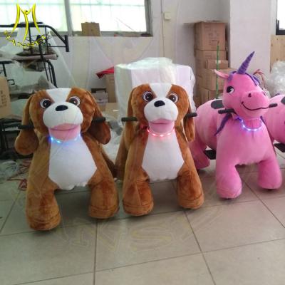 China Hansel electric happy rides on animal motorized plush riding animals for sale