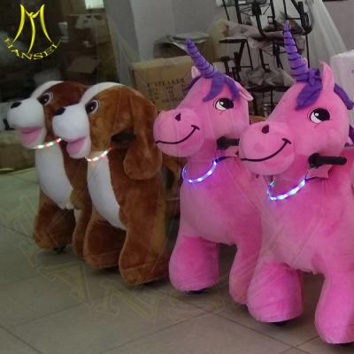 China Hansel amusement theme park equipment  walking elecitric ride on unicorn for sale