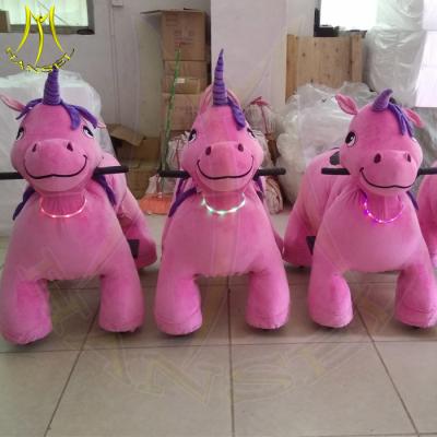China Hansel amusement park games kiddie electric ride on walking toy unicorn for sale