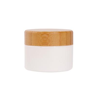 中国 Bamboo Wood Lid Cosmetic Face Cream Jar  5ml 15ml 30ml 50ml 100ml 販売のため