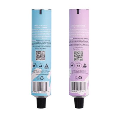China Custom Labeled Aluminum Soft Hand Cream Tube Cosmetic With Screw Top Cap for sale