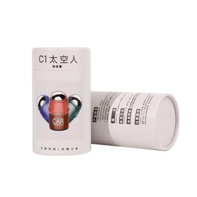 China Custom Logo Kraft Colorful Round Cylinder Packaging Cardboard Recycle Gift Box for sale