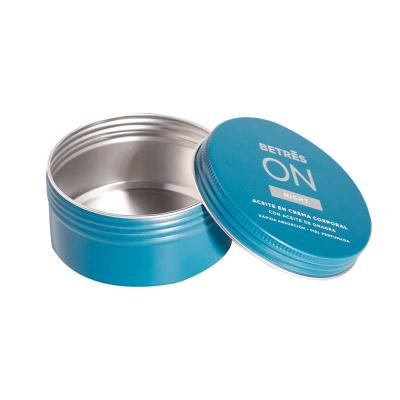 China Cosmetic packaging cream jar can aluminum cosmetic face cream lip balm matt aluminum jars à venda