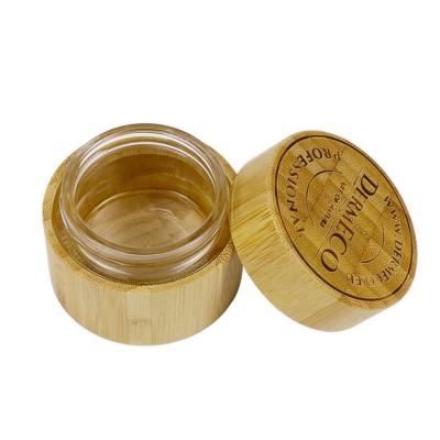 China PASSEN 150g Bamboo Cosmetic Packaging 5.3OZ Silk Screen Wooden Cream Jar for sale