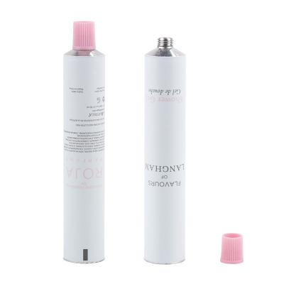 China Customized Silkscreen Aluminum Cosmetic Tubes ODM Condensed Milk Squeeze Tube for sale