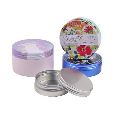 China Dia 39mm-100mm Professional Metal Aluminium Tin Box Cream Jars Cosmetic Packaging for sale