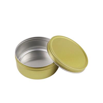 China Round Silver Candy Cosmetic Sample Containers Aluminium 5ml To 500ml Cream Jar for sale