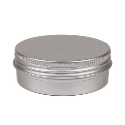 China Natural Color Aluminium Cosmetic Tins 80g 2.8 OZ Cosmetic Jars With Lids for sale