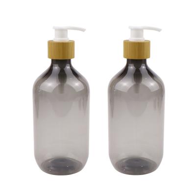 China Bamboo Pump PET Cosmetic Bottles Nontoxic Odorless 60ml Lotion Bottle for sale