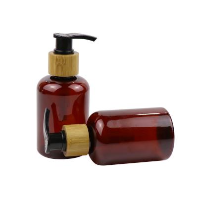 China Red Brown PET 8 16 32 Oz Empty Shampoo Bottles With Pump Dispenser for sale