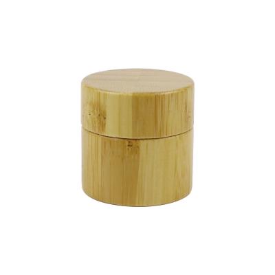 China Eco Friendly Bamboo Cosmetic Packaging 10g 15g 30g Cosmetic Bamboo Jar for sale