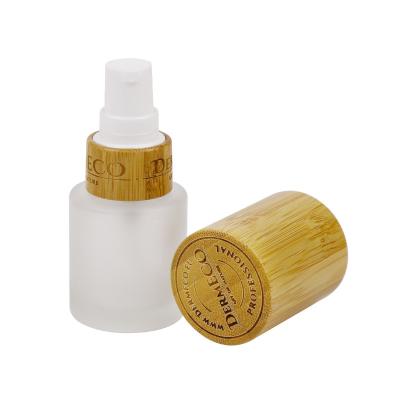China ODM 10g ao frasco de creme de vidro de bambu dos recipientes 3oz 4oz 6oz da loção 200g com tampa de bambu à venda