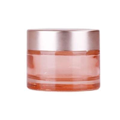 China MSDS EMC Eye Cream Cosmetic Glass Jars Pomegranate Red Empty Face Cream Containers for sale