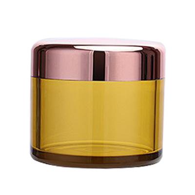 China Algal Green Turmeric 6.8OZ 200ml Cosmetic Glass Jars Custom Logo for sale