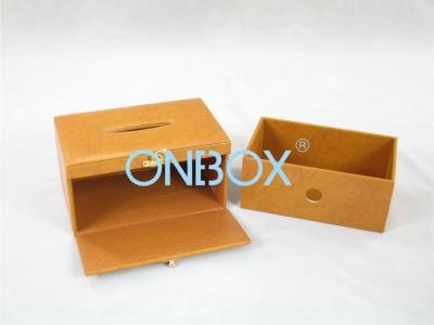 China SAP26330 Cardboard Leather Box With Removable Drawer Tray for sale