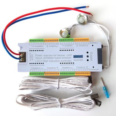 China 32 Channel Staircase LED Controller , PIR Motion Sensor Switch For Steps Strip Light for sale