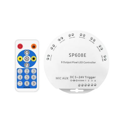 China SP608E Bluetooth LED Strip Smart Controller Full Color 8CH Independent Signal for sale