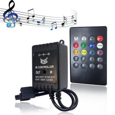 China Music LED RGB Controller 3CH 20 Key IR Remote Control For Home Decoration for sale